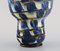 Vase aus glasiertem Steingut mit Messinghalterung von Kähler, Dänemark, 1930er 5