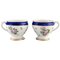 Antique Cream Cups in Hand-Painted Porcelain from Sevres, France, 19th Century, Set of 2 1
