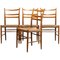 Slim Beech Wicker Model Gracell Dining Chairs by Yngve Ekström for Gemla, 1960s, Set of 4 1