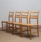 Slim Beech Wicker Model Gracell Dining Chairs by Yngve Ekström for Gemla, 1960s, Set of 4 11