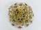 Gilt Brass and Crystal Glass Flush Mount from Palwa, Germany, 1970s, Image 2