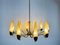 Mid-Century Modern Italian Brass and Glass Chandelier from Stilnovo, 1960s 2