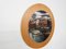 Scandinavian Modern Round Pinewood Mirror, 1960s, Image 2