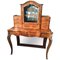 19th Century Antique Victorian Burr Walnut Bonheur Du Jour Writing Desk 1