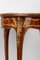 Tavolino con piedistallo in intarsio e bronzo dorato, Immagine 3