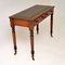 Antique Victorian Mahogany Leather Top Writing Table Desk 8