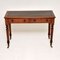 Antique Victorian Mahogany Leather Top Writing Table Desk 1