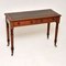 Antique Victorian Mahogany Leather Top Writing Table Desk 2