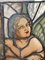 Parascintille Mid-Century in vetro dipinto e ferro dipinto a mano, Immagine 7
