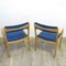 Blue Upholstered Scandinavian Armchairs, 1960s, Set of 2 6