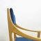 Blaue skandinavische Sessel mit blauem Bezug, 1960er, 2er Set 3
