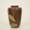 Vase Art Nouveau en Céramique Peinte avec une Grue et un Roseau, 1910 7