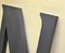 Large Vintage Grey Aluminium Letter N, Italy, 1970s 7