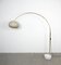 Brass Gooseneck Lamp With Marble Base, 1970s 1