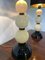 Lámparas de mesa de cristal de Murano negro y marfil, años 2000. Juego de 2, Imagen 3