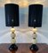 Murano Tischlampen aus Schwarzem und Elfenbeinfarbenem Glas, 2000er, 2er Set 1