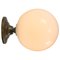 Vintage Brass and Opaline Glass Sconce 3