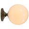 Vintage Brass and Opaline Glass Sconce, Image 3