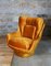 Yellow Velvet Lounge Chair, 1950s 5