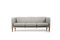 Dänisches 3-Sitzer Sofa aus grauem Stoff mit Teak Beinen, 1950er 6