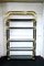 Mid-Century Modern Hollywood Regency Brass & Glass Bookshelf, 1970s 1