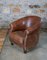 Round Victorian Club Chair, 1950s 9