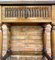 French Walnut Side Table with Drawer, Carved Arches and Column Legs with Wheels, 1890s 3