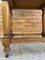 French Walnut Side Table with Drawer, Carved Arches and Column Legs with Wheels, 1890s 10