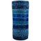 Cylindrical Vase in Rimini Blue Glazed Ceramics by Aldo Londi for Bitossi, 1960s 1