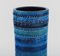 Cylindrical Vase in Rimini Blue Glazed Ceramics by Aldo Londi for Bitossi, 1960s 3