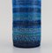 Cylindrical Vase in Rimini Blue Glazed Ceramics by Aldo Londi for Bitossi, 1960s 4