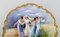Piatto grande antico in porcellana dipinta a mano con donne che ballano, Limoges, Francia, Immagine 3