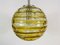 Lampada rotonda in cristallo color ambra di Doria, Germania, anni '70, Immagine 2