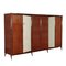 Wardrobe in Veneered Wood, Mirrored Glass & Brass, Italy, 1960s 1