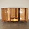 Kleiderschrank aus furniertem Holz, Spiegelglas & Messing, Italien, 1960er 3