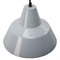 Mid-Century Vintage Industrial Grey Enamel Ceiling Lamp from Philips 2