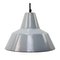 Mid-Century Vintage Industrial Grey Enamel Ceiling Lamp from Philips, Image 1