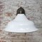 Vintage Industrial White Enamel Cast Iron Wall Light 4