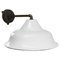 Industrielle Weiße Emaillierte Vintage Gusseisen Wandlampe 2