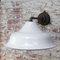 Industrielle Weiße Emaillierte Vintage Gusseisen Wandlampe 5