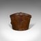 Caja para sombreros inglesa antigua de cuero, Imagen 2