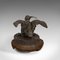 Pájaro decorativo antiguo pequeño de bronce y caoba, década de 1900, Imagen 2