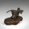 Petit Oiseau Décoratif Antique en Bronze et Acajou, 1900s 3