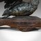 Petit Oiseau Décoratif Antique en Bronze et Acajou, 1900s 11