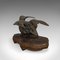 Petit Oiseau Décoratif Antique en Bronze et Acajou, 1900s 5