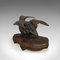 Uccellino decorativo antico in bronzo e mogano, inizio XX secolo, Immagine 5