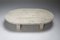 Travertine Oval Coffee Table, 1970s 4