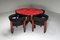 Table en Parchemin Rouge et Acajou par Aldo Tura, 1960s 2