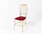 Italienischer Mid-Century Messing Stuhl von Chiavari, 1960er 2