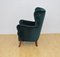 Fauteuil à Oreille en Velours, 1950s 7